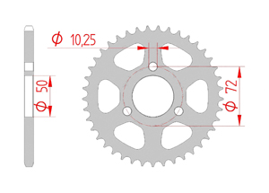 Kit chaine Acier HONDA NSR 50 1989-1994