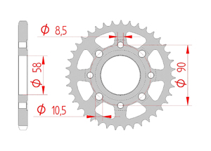 Kit chaine Acier HONDA C 90