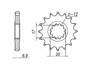 Kit MBK X-Limit 50 97-01 [8 x Ø8.5]