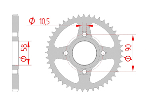 Kit chaine Acier HONDA CG 125 JC18 1992-1997