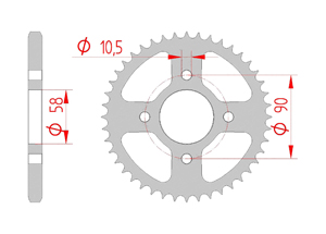 Kit chaine Acier HONDA CBR 125 R 2011-2014