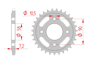 Kit chaine Acier HONDA CMX 250 REBEL 1996-1999