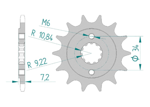 Kit chaine Acier HONDA 250 CBF 2004-2005