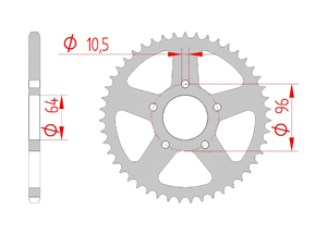 Kit chaine Acier HONDA 250 CBF 2004-2005