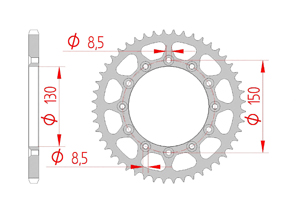 Kit chaine Acier HONDA XL 250 S 1979-1981