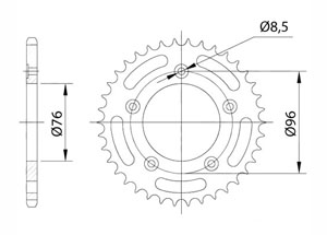 Kit CAGIVA N1/Planet 125 (6-Sp.) 96-02