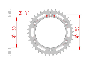 Kit chaine Acier HONDA XL 350 R 1984-1987