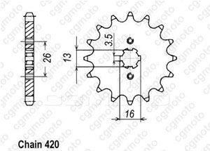 Pignon Dt 50 Mx 83-95