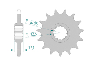 Kit chaine Acier HONDA CB 500 S 1994-2003