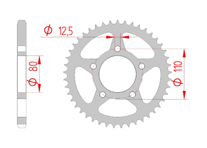 Kit chaine Acier HONDA CB 500 S 1994-2003