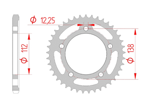 Kit chaine Acier HONDA CBF 500 2004-2007