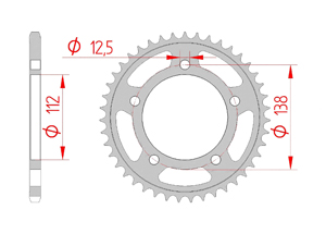 Kit chaine Acier HONDA CB 500 F 2013