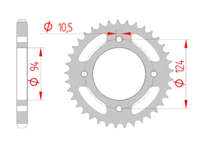 Kit chaine Acier HONDA CB 550 F1/F2/K3/K4 1975-1980