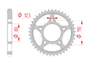 Kit chaine Acier HONDA VF 750 C 1993-1995