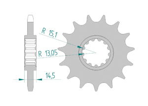 Kit chaine Acier HONDA CB 750 F2 SEVEN FIFTY 92-94