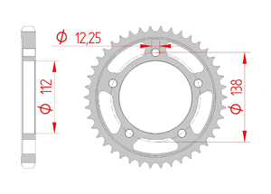 Kit chaine Acier HONDA CB 1300 2003-2007