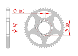 Kit chaine Acier YAMAHA DT 80 LC 1983-1984