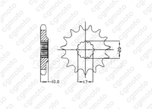 Pignon Hva 125 Wr/Cr 98-99