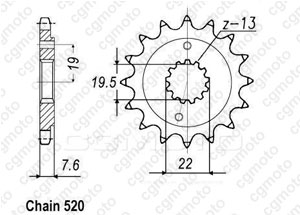 Pignon Quad 400 Kfx/Ltz