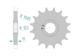 Kit chaine Acier YAMAHA FZ 6 S2 FAZER 2007-2010 Renforcé Xs-ring