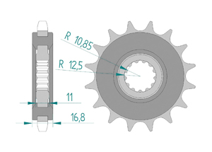 Kit chaine Acier RUB YAMAHA FZ 6S FAZER 2004-2007 Renforcé Xs-ring