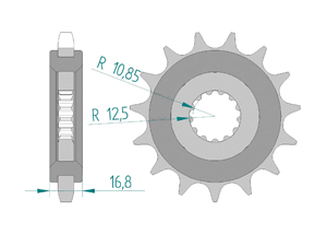 Kit chaine Acier RUB SUZ GSF 650 N BANDIT ABS 05-06 Renforcé Xs-ring