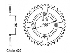 Couronne Xr 80 85-01 Alu