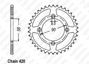 Couronne Honda Xr/Crf 50