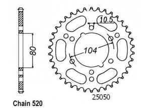 Couronne Racing Alu Pas 520
