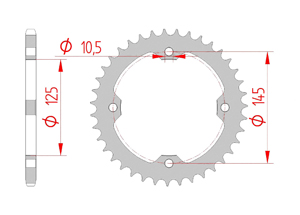 Couronne Acier Pas 520 barossa, yamaha