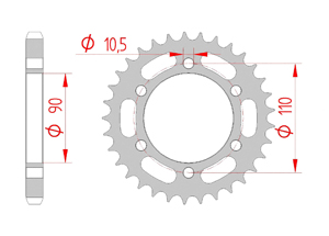 Couronne Acier Pas 530 yamaha