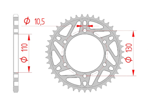 Couronne Acier #520 YAMAHA YZF-R 3 2015 - 2015