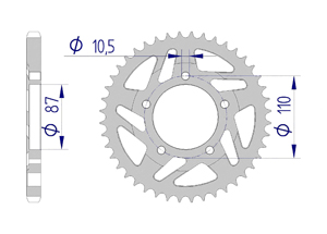 AFAM Couronne Alu #525 GSX-R400J