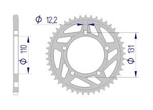 AFAM Couronne Alu #520 #HARD BMW S 1000