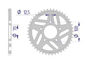 AFAM Couronne Alu #520 #HARD BMW HP4