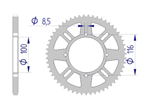 NB Couronne Alu #420 KAWASAKI KX