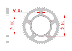 Couronne Acier Pas 428 mbk