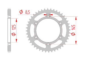 Couronne Acier Pas 520 cagiva