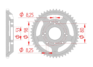 Couronne Acier Pas 420 derbi