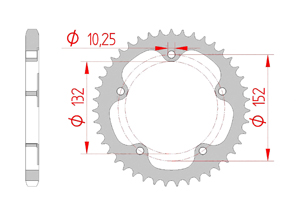 Couronne Acier Pas 525 mv agusta