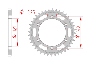 Couronne Acier Pas 525 moto morini