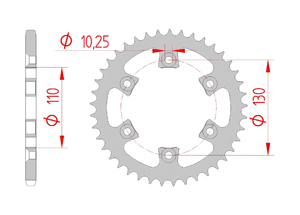 Couronne Acier Pas 520 Gas-Gas