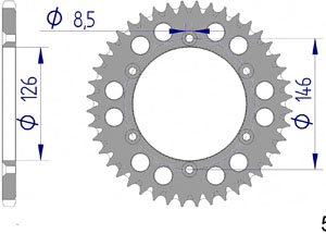 AFAM Couronne en Alu #520 S/C