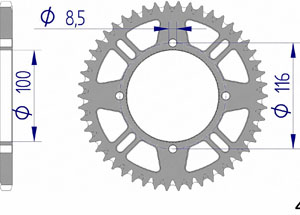 AFAM Couronne en Alu #420 S/C