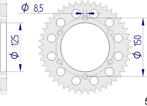 AFAM Couronne en Alu #520 S/C