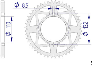 AFAM Couronne en Alu #520 S/C