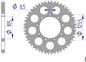 AFAM Couronne en Alu #520 S/C