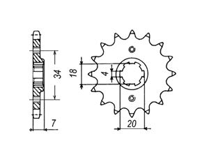 Pignon Honda Pas 520