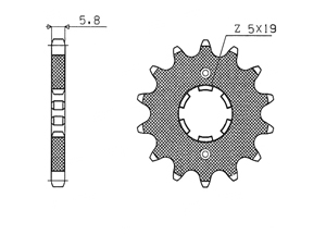 Pignon Honda Rieju Pas 520