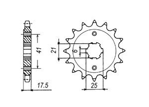 Pignon Honda Pas 525